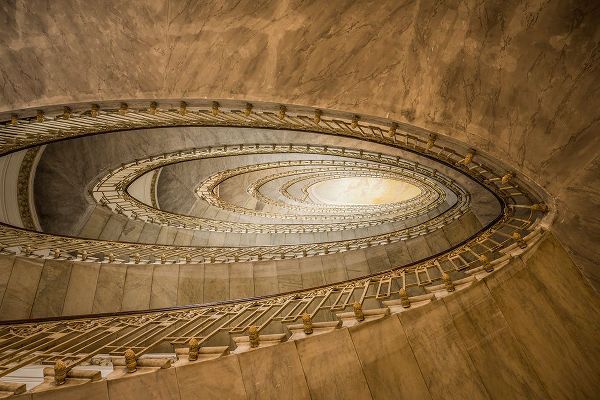 Jaynes Gallery 아티스트의 Europe-Italy-Naples-Abstract of spiral staircase작품입니다.